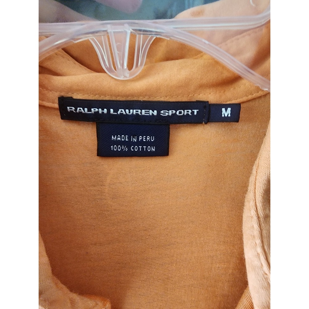 Ralph Lauren Women's Slim Fit Y2K Polo Shirt Peach Logo Preppy - Picture 5 of 7